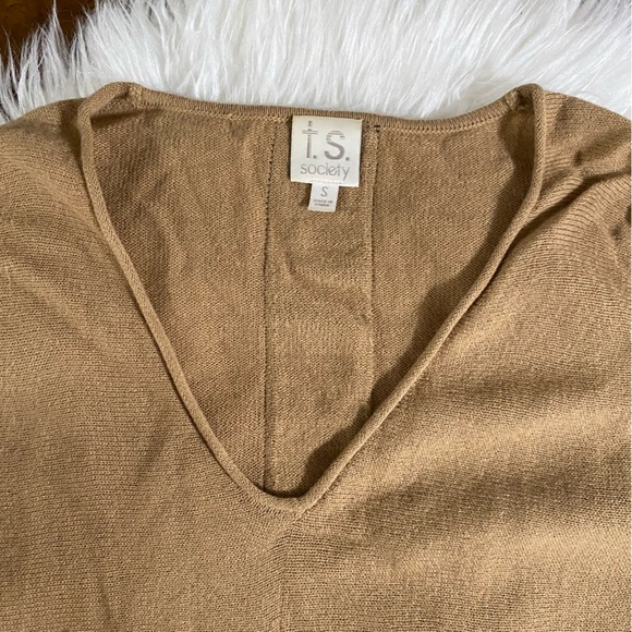 Size Small T.S Society Long Sleeve Camel Colored Blouse - Picture 3 of 4
